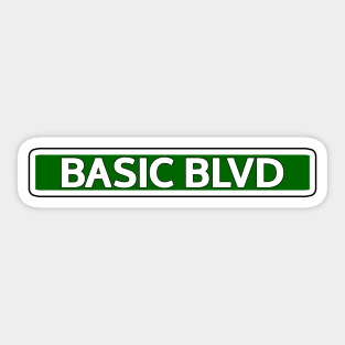Basic Blvd Street Sign Sticker